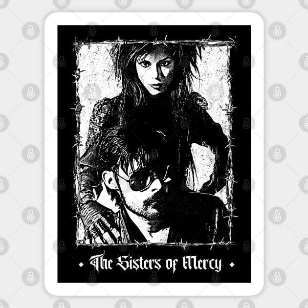 The Sisters Of Mercy /  Gothic Fan Art Design Sticker by DankFutura